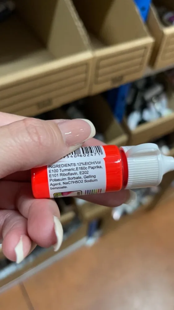 Colorant en gel alimentaire fluorescent orange corail 15ml de rolkem