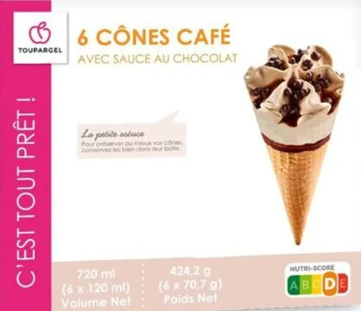 6 cônes café