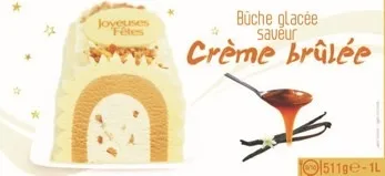 Bûche glacée saveur crème brûlée 1l