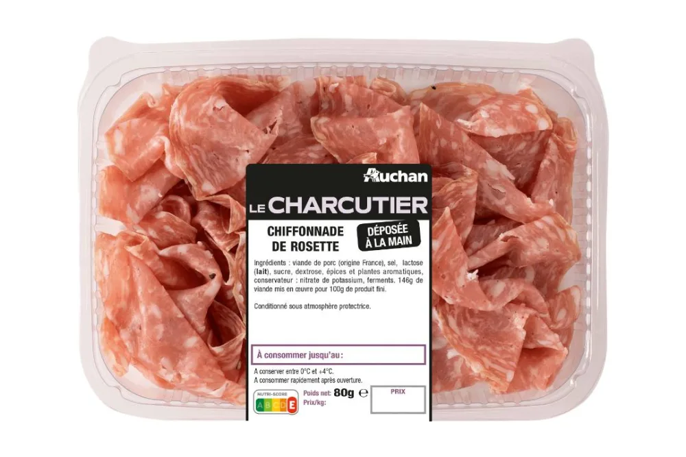 Auchan le charcutier chiffonnade chorizo 80g