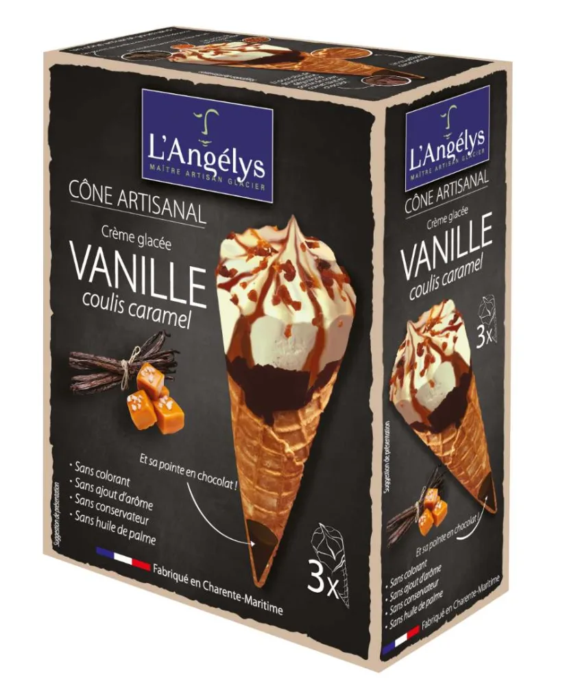 Cônes artisanaux x3 crème glacée