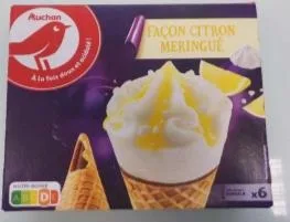 Auchan cone x6 citron meringue