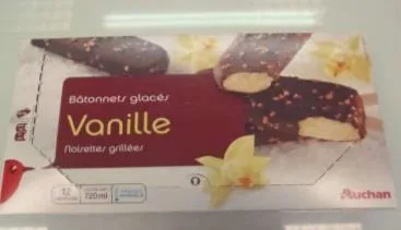 Auchan batonnets x12 vanille