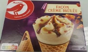 Auchan cone x6 creme brulee