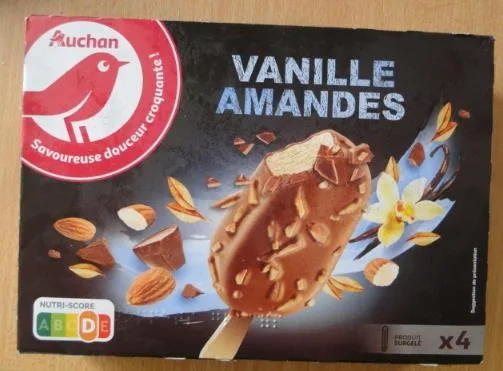 Auchan batonnets vanille amandes x4