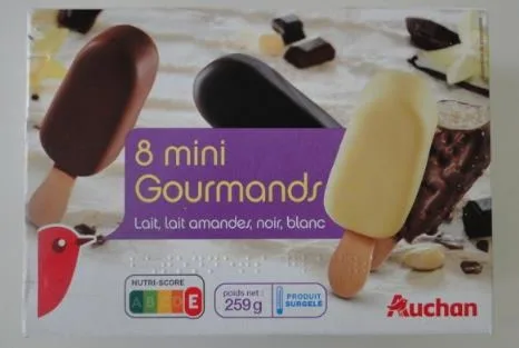 Auchan mini gourmands batonnets chocolat x8 258g