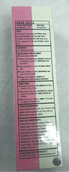 Skin lightening product