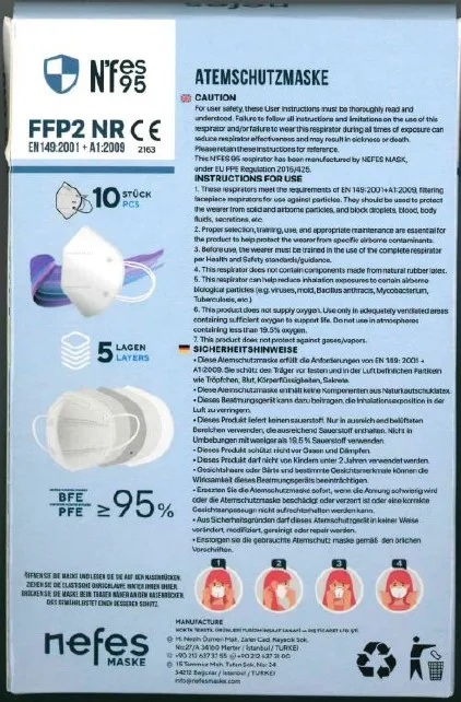 Particle filter mask