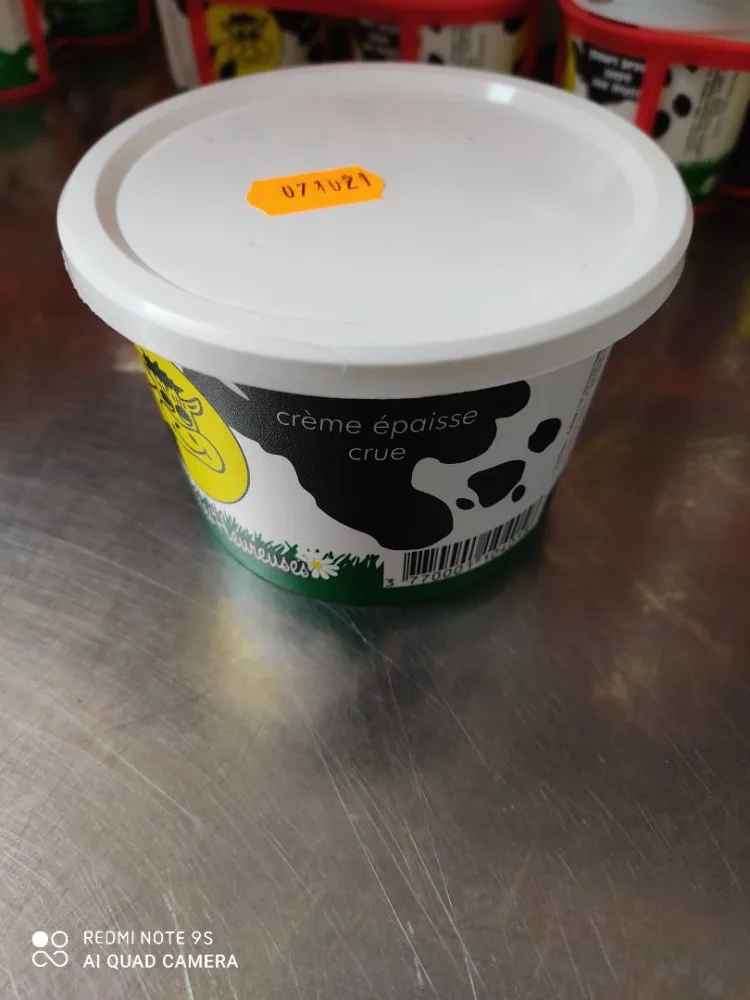 Crème épaisse crue