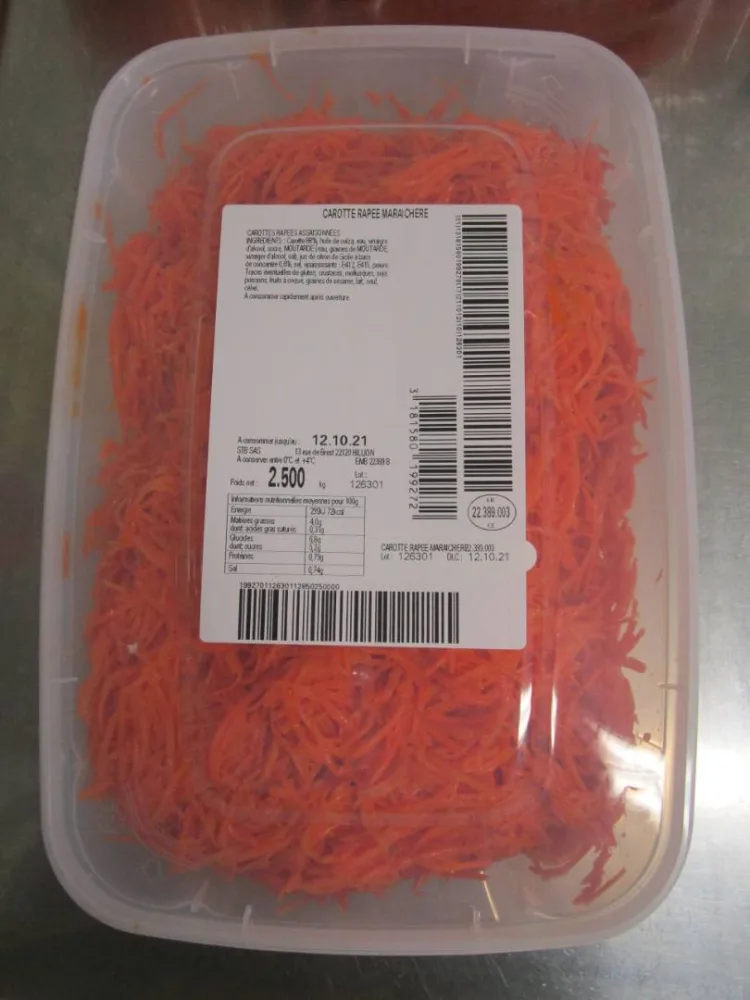 Carottes râpées maraichères