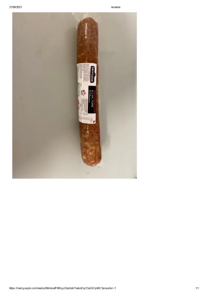 Saucisson à l'ail fumé
