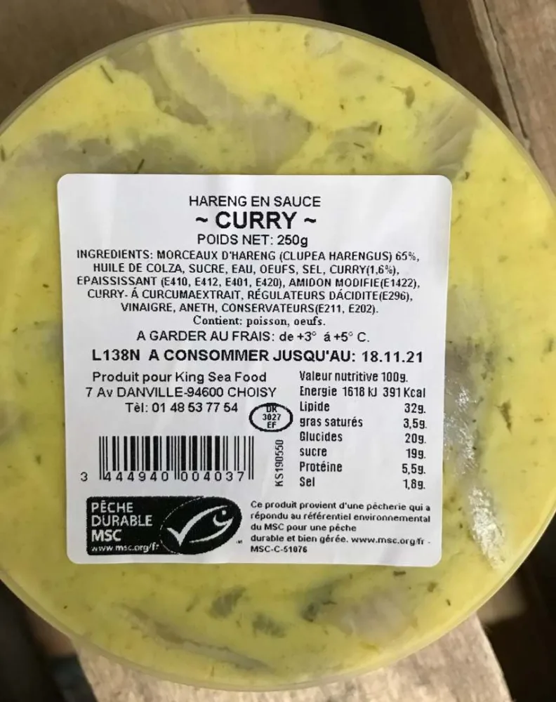 Harengs sauce curry