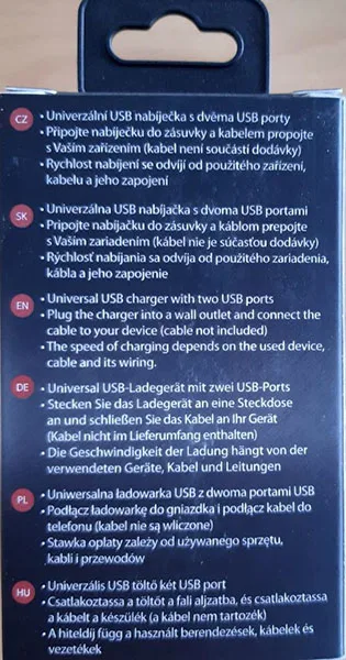 USB mains charger