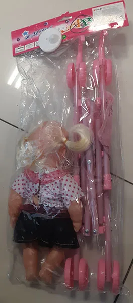 Doll with a stroller
