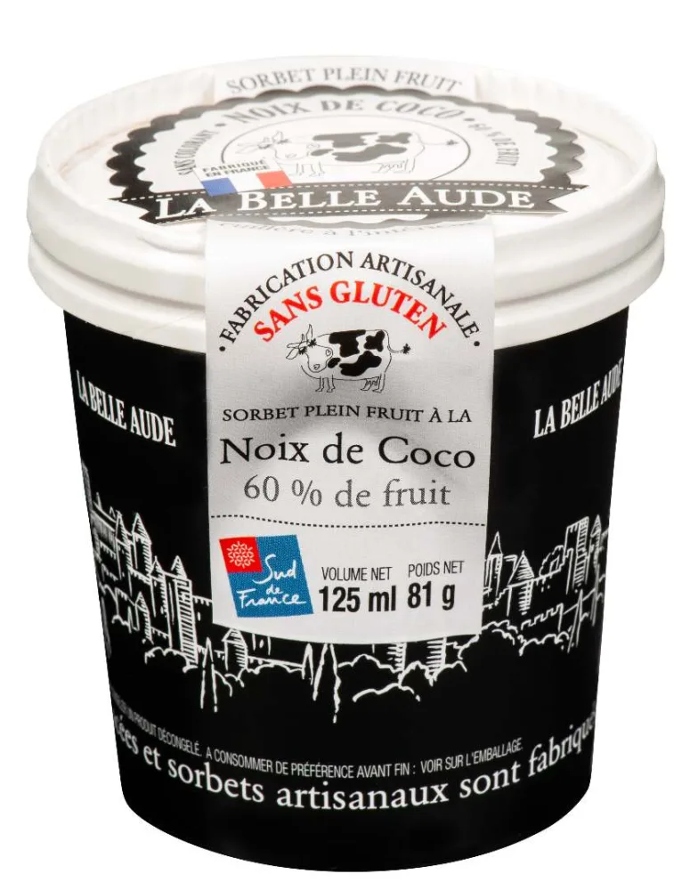 Sorbet plein fruit noix de coco 125ml et 550ml