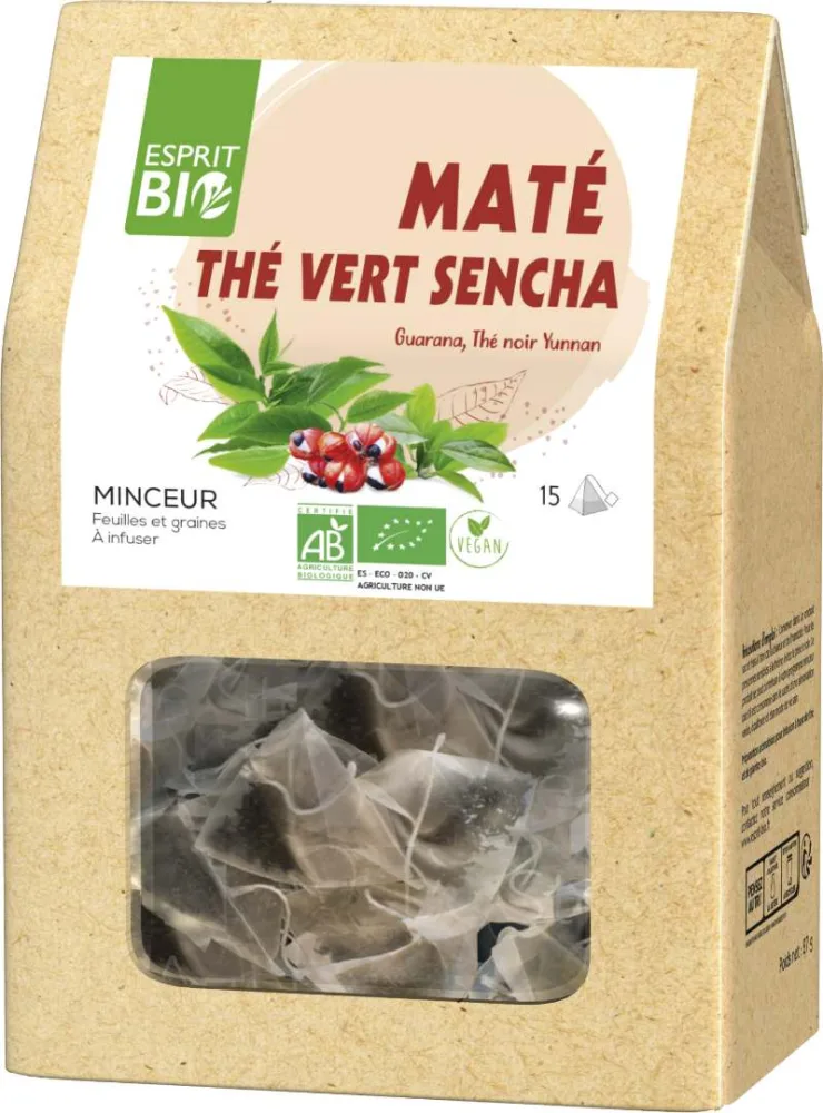 Maté thé vert sencha à infuser bio