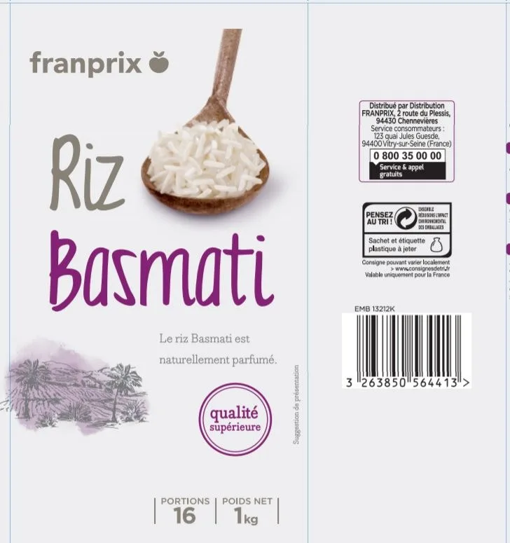 Riz basmati franprix 1kg
