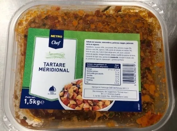 Tartare méridional 1,5 kg metro chef