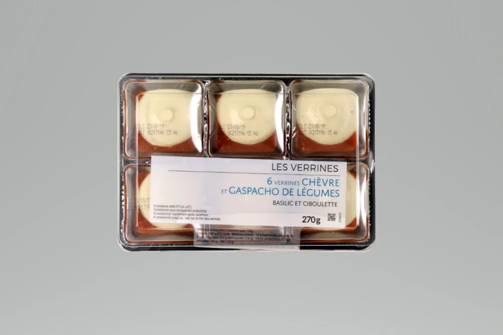 Verrines chevre gaspacho de legumes 45g*6