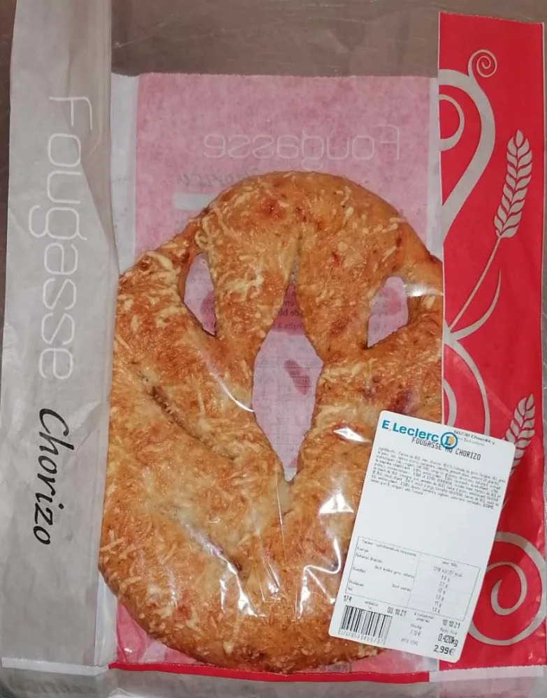 Fougasse au chorizo, gourmande au chorizo