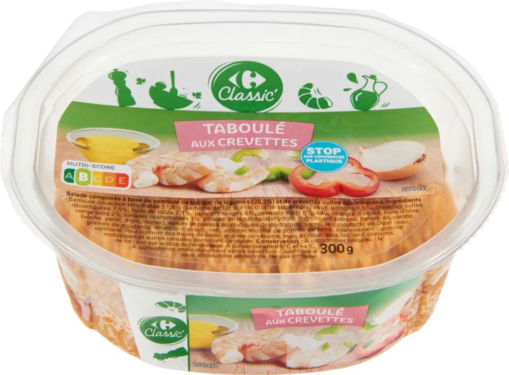 Taboulé aux crevettes