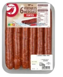 Auchan merguez forte x6 et x12