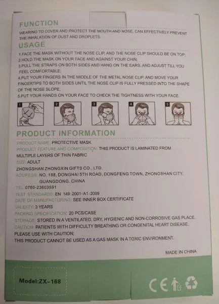 Particle filter mask