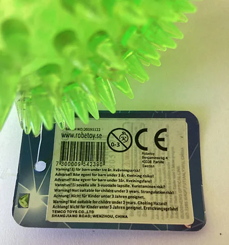 Plastic ball with spikes with light and sound