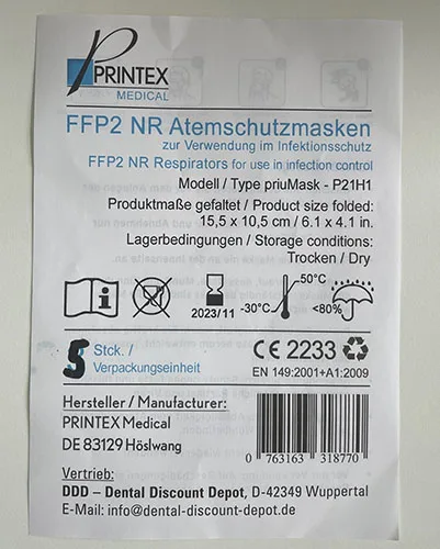 Particle filter mask