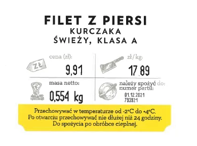 Świeży filet z piersi kurczaka MAP