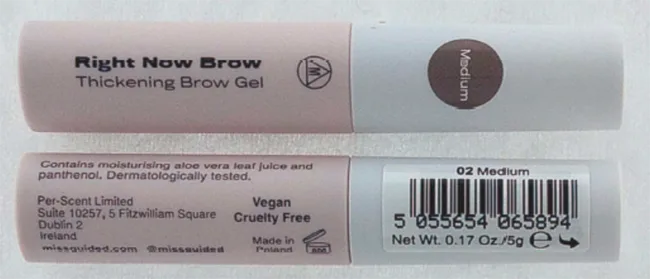 Eyebrow gel
