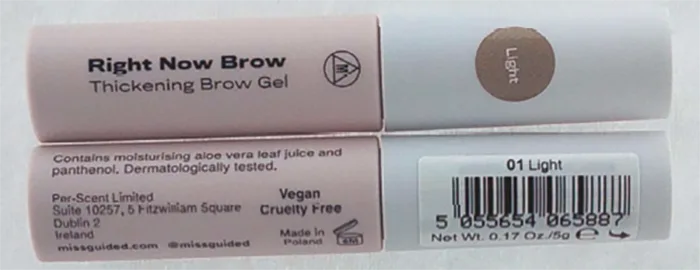 Eyebrow gel