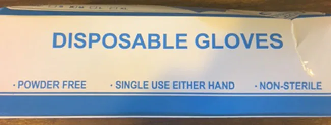 Disposable vinyl gloves