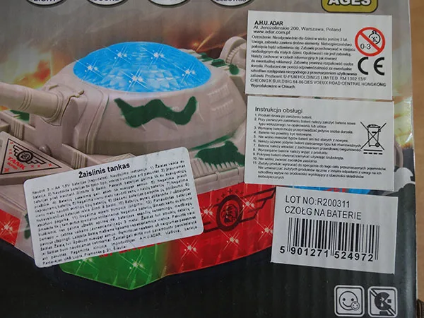 Toy with batteries