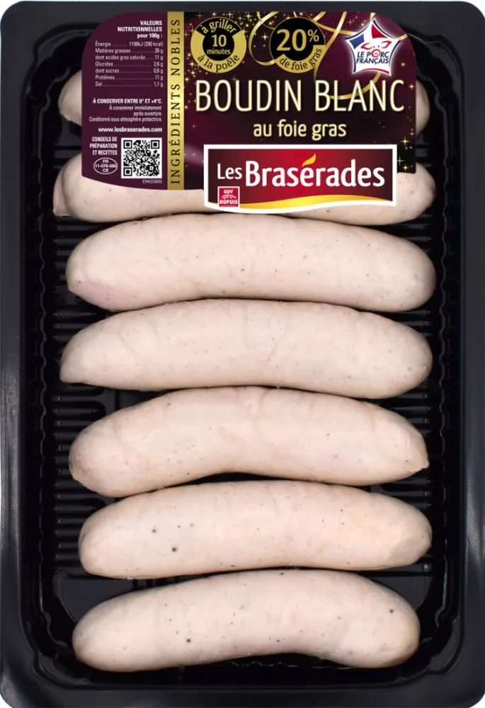 Boudins blancs au foie gras