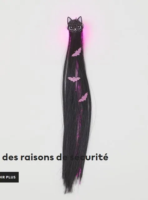 Barrette à cheveux avec lumières led