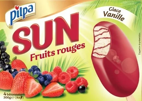 4 batonnets vanille chocolat au lait pilpa 4 batonnets vanille chocolat au lait , amandes pilpa 4 batonnets vanille , caramel , chocolat au lait pilpa 4 batonnets vanille fruits rouges pilpa