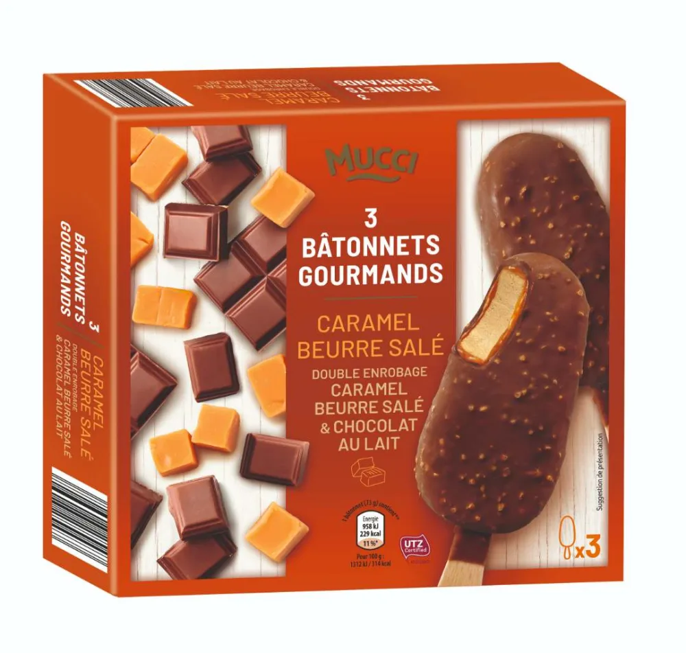 3 bâtonnets gourmands 219g - recettes coco, caramel, pistache et expresso
