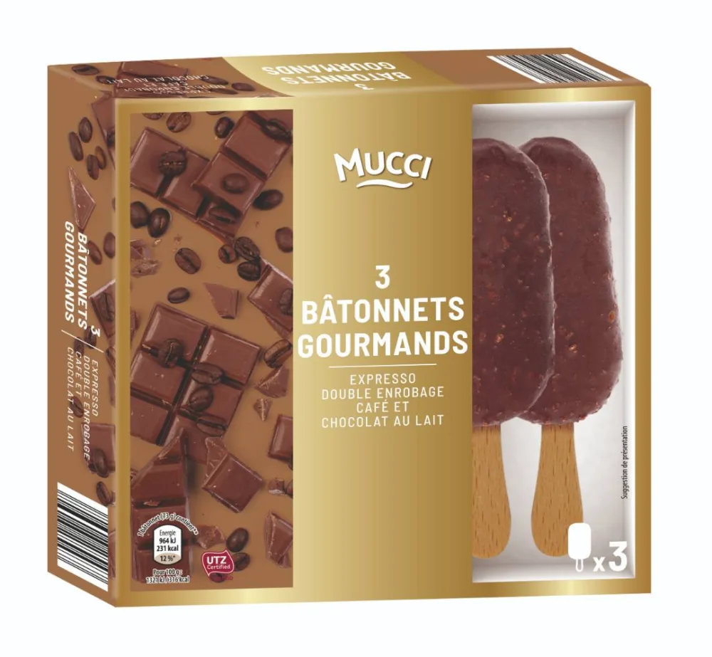 3 bâtonnets gourmands 219g - recettes coco, caramel, pistache et expresso