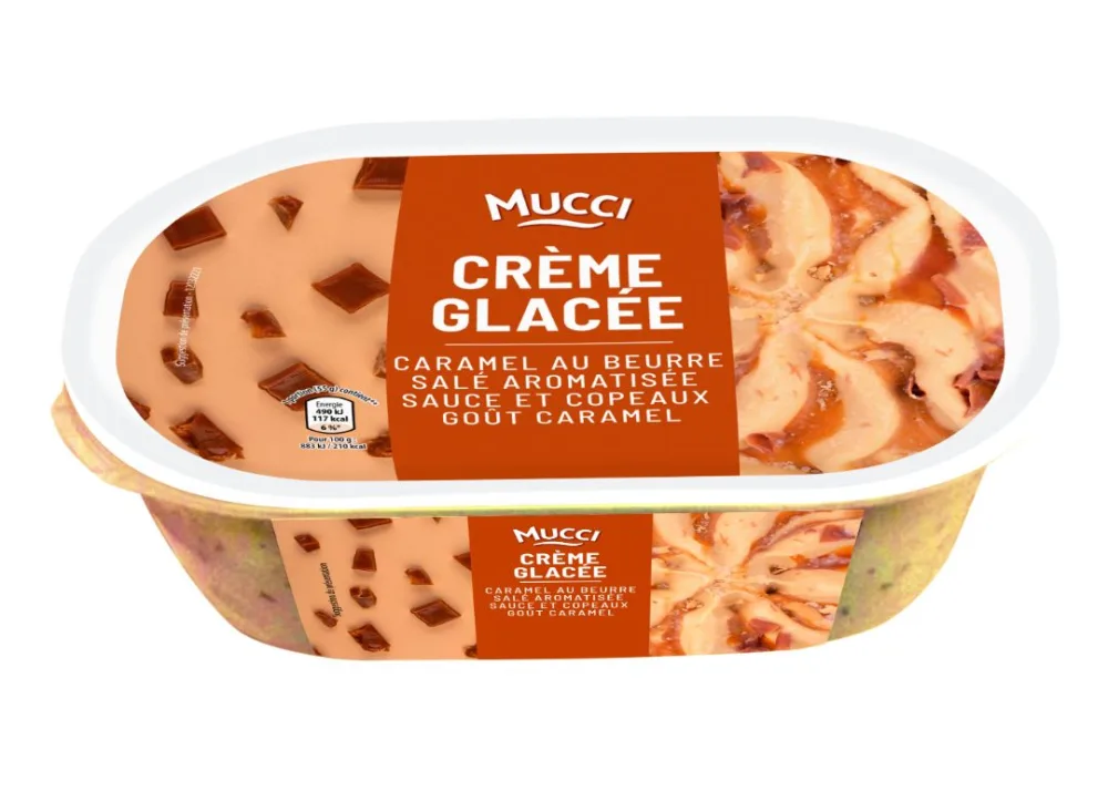 Bac de glace premium 900ml - vanille macadamia, menthe, citron, caramel