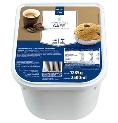Crème glacée café 2,5 l metro chef