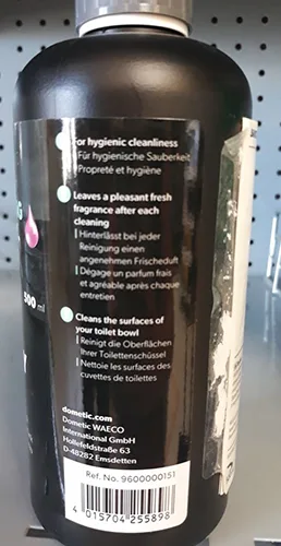 Liquid detergent for toilets
