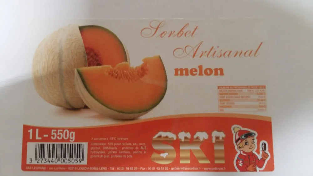 Sorbet melon