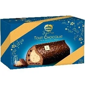 Buche tout chocolat et buche chocolat/caramel