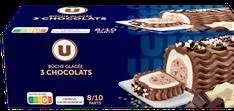 Bûche glacée 3 chocolats u