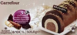 2 références de bûches glacées 1l carrefour