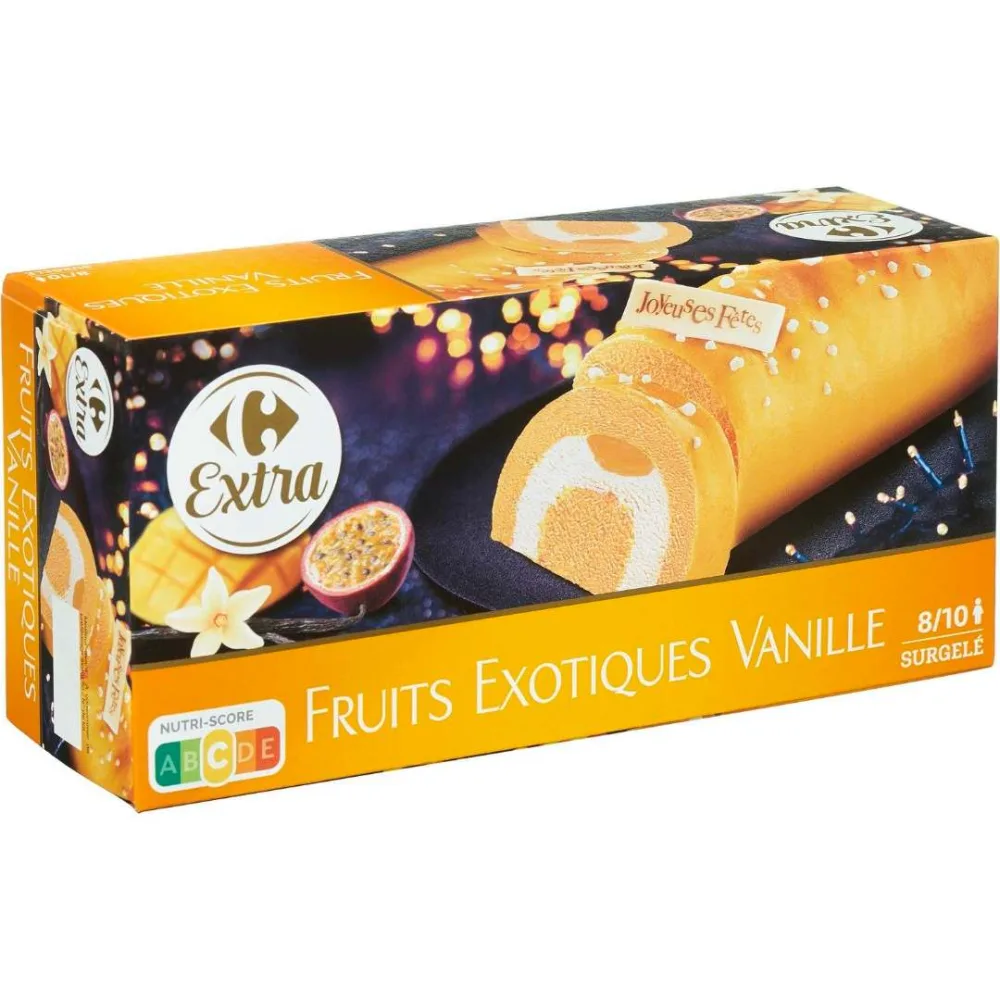 2 références de bûches glacées aux fruits 1l carrefour-carrefour extra