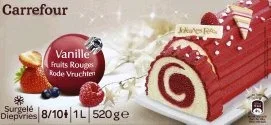 2 références de bûches glacées aux fruits 1l carrefour-carrefour extra