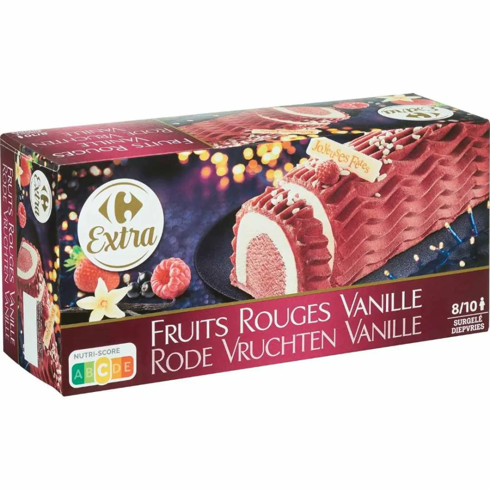 2 références de bûches glacées aux fruits 1l carrefour-carrefour extra