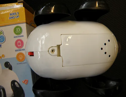 Toy panda with battery
